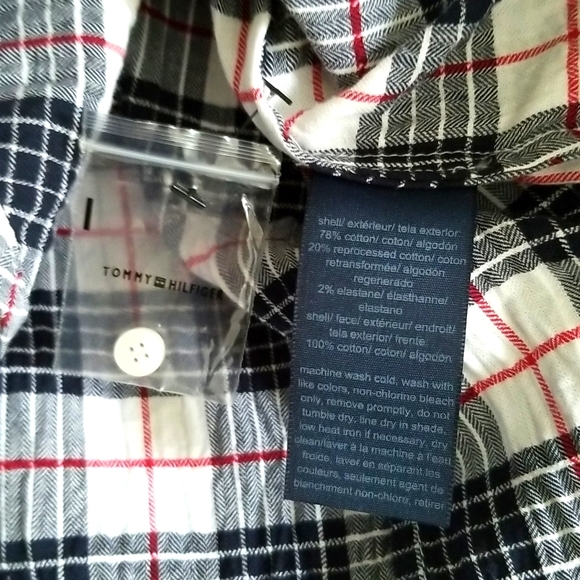 New w Tags Small Tommy Hilfiger White Navy Red - Picture 7 of 8